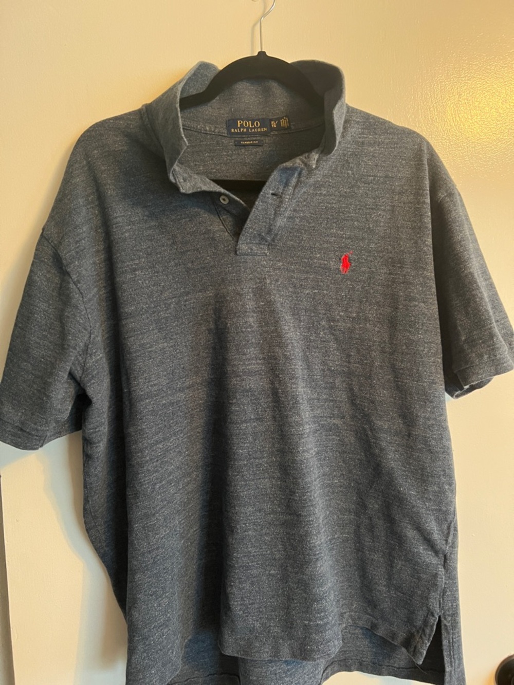 Polo by Ralph Lauren Navy Heather Polo with Red Pony Embroidery